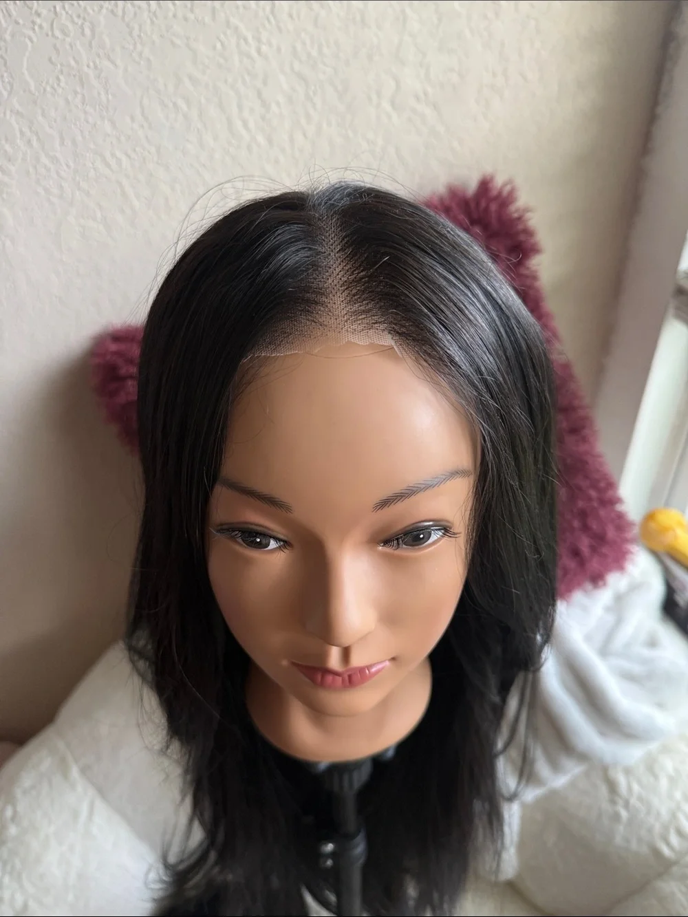 Natural Black 13x6 Glueless HD Lace Front Wig 26 inches brunette